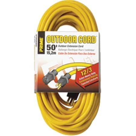 Output SJTW Extension Cord, 12 AWG, Outdoor, 12/3, 1 Outlets, Yellow, 50 ft OU3565927